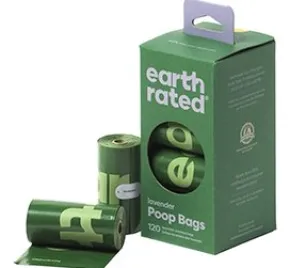 Earth Rated hundbajspåsar, Lavendel, 120 st
