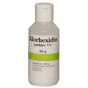 Klorhexidin puder 1%, 50 g.