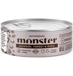 Monster Adult Cat, Multi Chicken/Turkey/Duck, 100g Burk