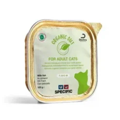 Specific F-BIO-W Organic, Våtfoder med Fisk för katter, 8x100g