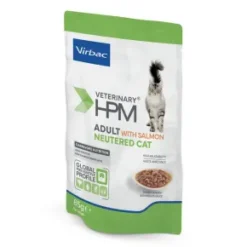 Virbac HPM Adult Cat Neutered Salmon, Våtfoder 12x85g