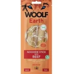 Woolf Earth Noohide Sticks, Beef, Large, 2 st