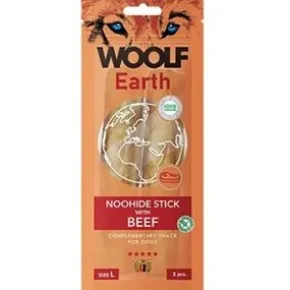 Woolf Earth Noohide Sticks, Beef, Large, 2 st